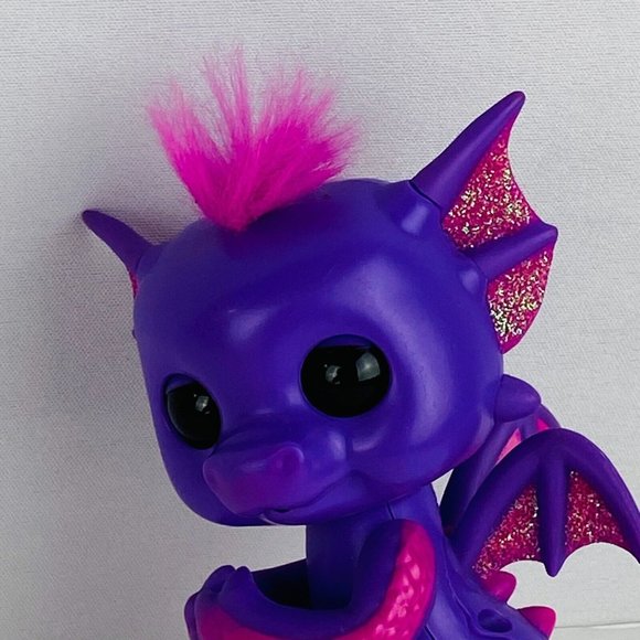 Kaylin Baby Purple Glitter Fingerling Dragon Interactive Pretend Play Toy Figure - Picture 5 of 11